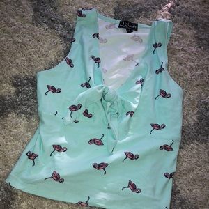 Flamingo crop top